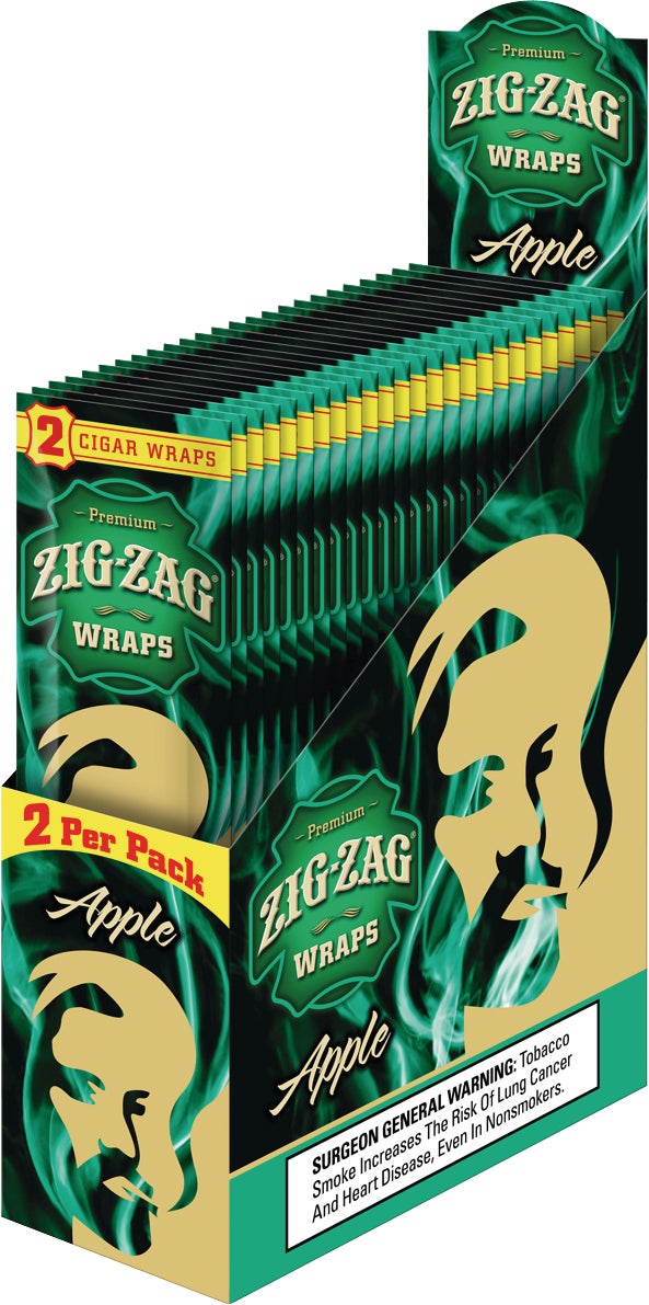 Zig-Zag Apple Cigar Wraps 25/2ct