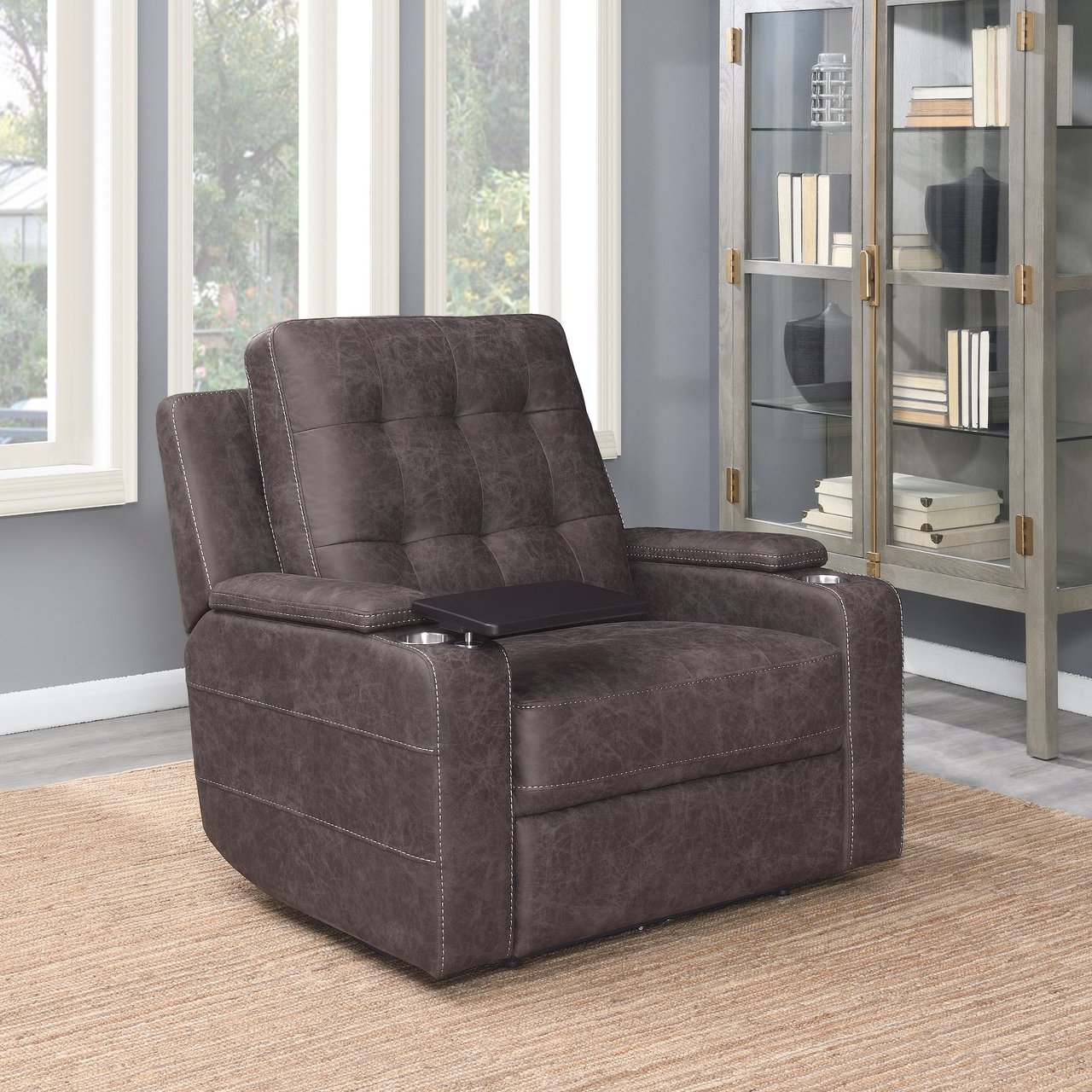 Synergy Home Cambrell Fabric Power Recliner - Image 1