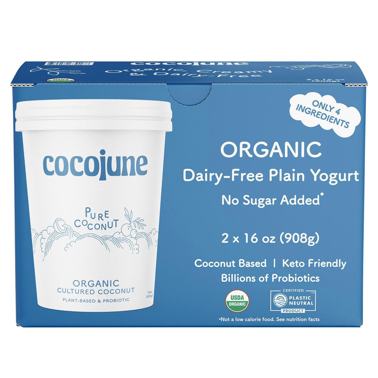 Cocojune Organic Plant-Based Yogurt 2/16 oz (2 lbs) - Image 1