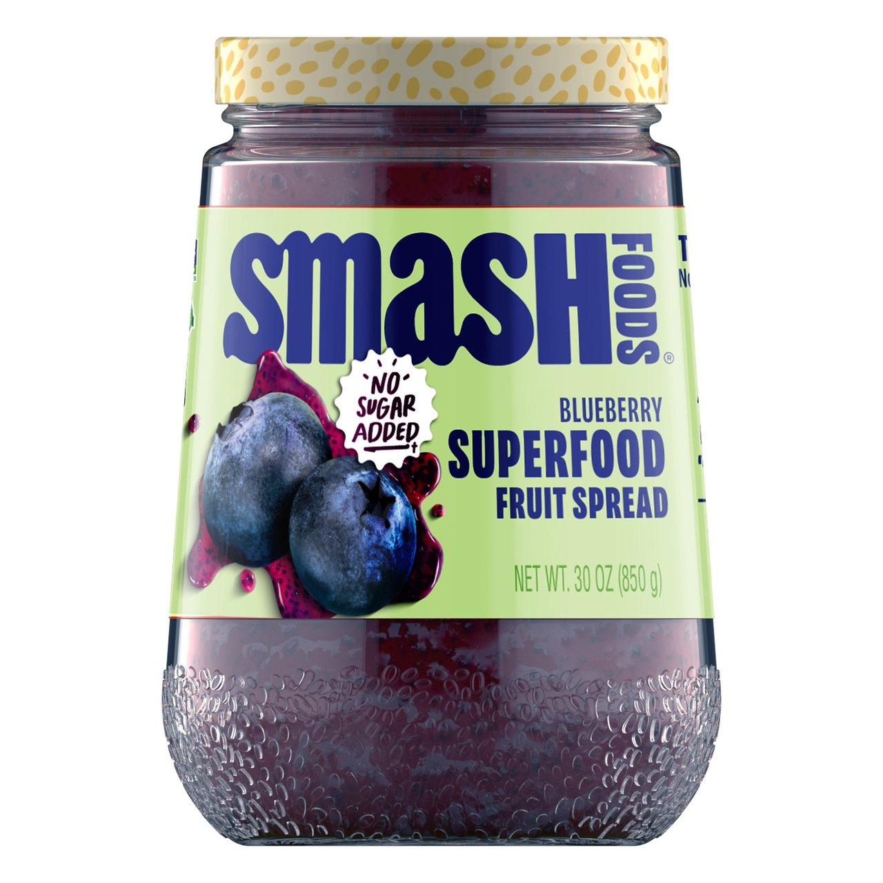 SMASH FOODS SUPERFOOD BLUEBERRY JAM 30 OZ - Image 1