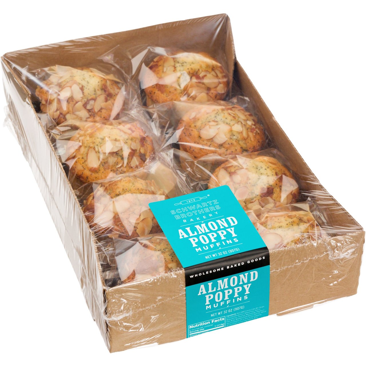 Schwartz Brothers Bakery Almond Poppy Muffins, 8 x 4 oz - Image 1