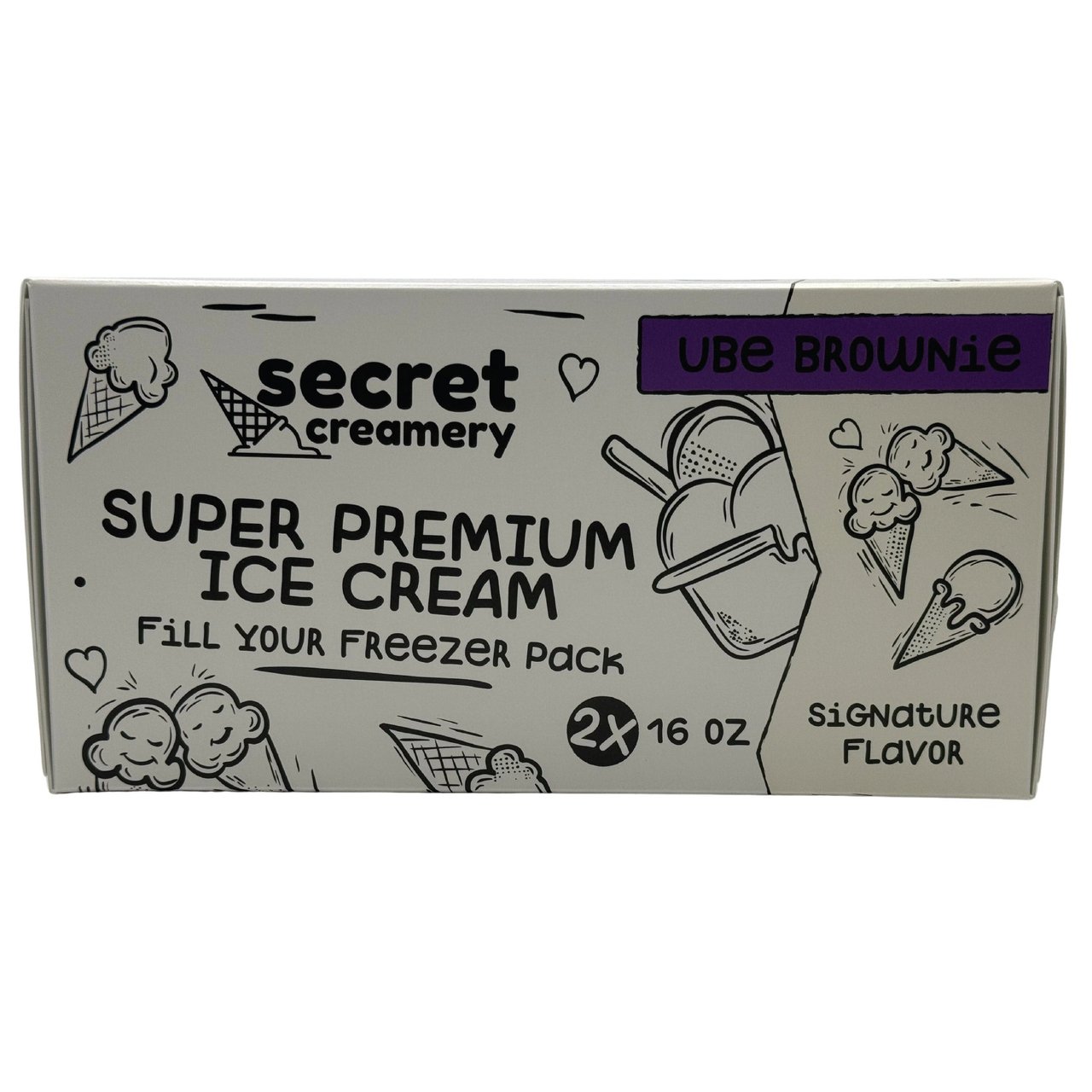 Secret Creamery Ube Brownie 2 Pack 32 Ounces - Image 1