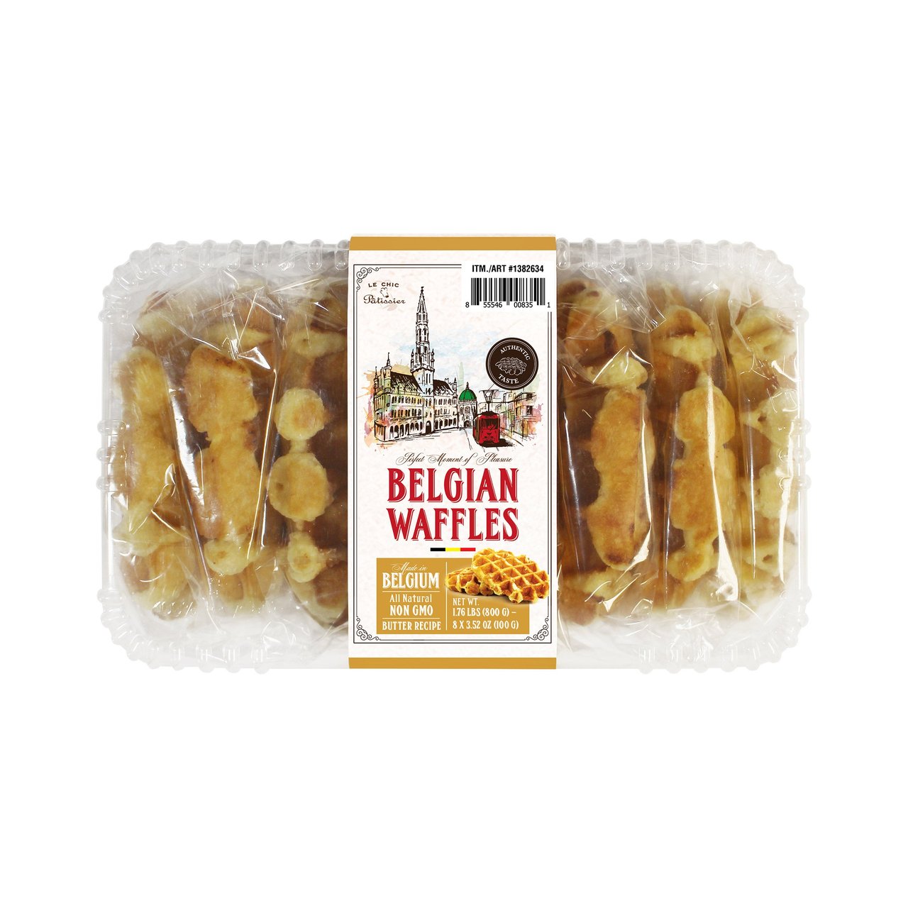 Le Chic Patissier Belgian Waffles 8/3.5 oz - Image 1