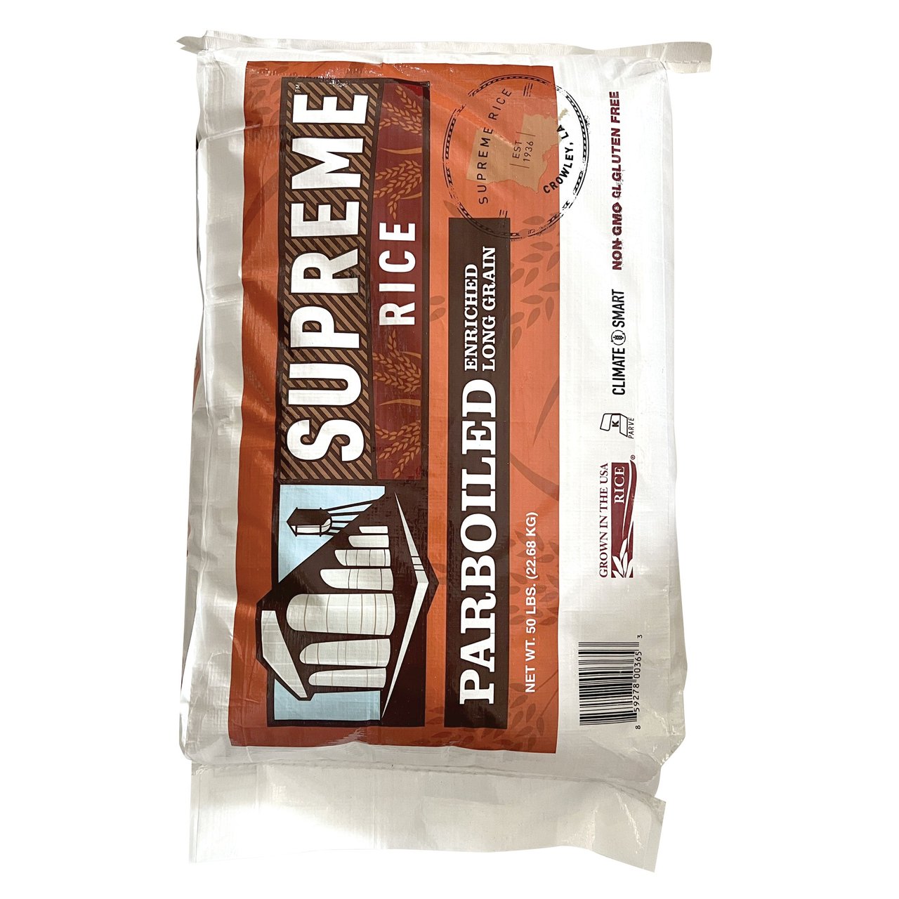 Supreme Rice Parboiled Enriched Long Grain Rice 50 LB - Image 1