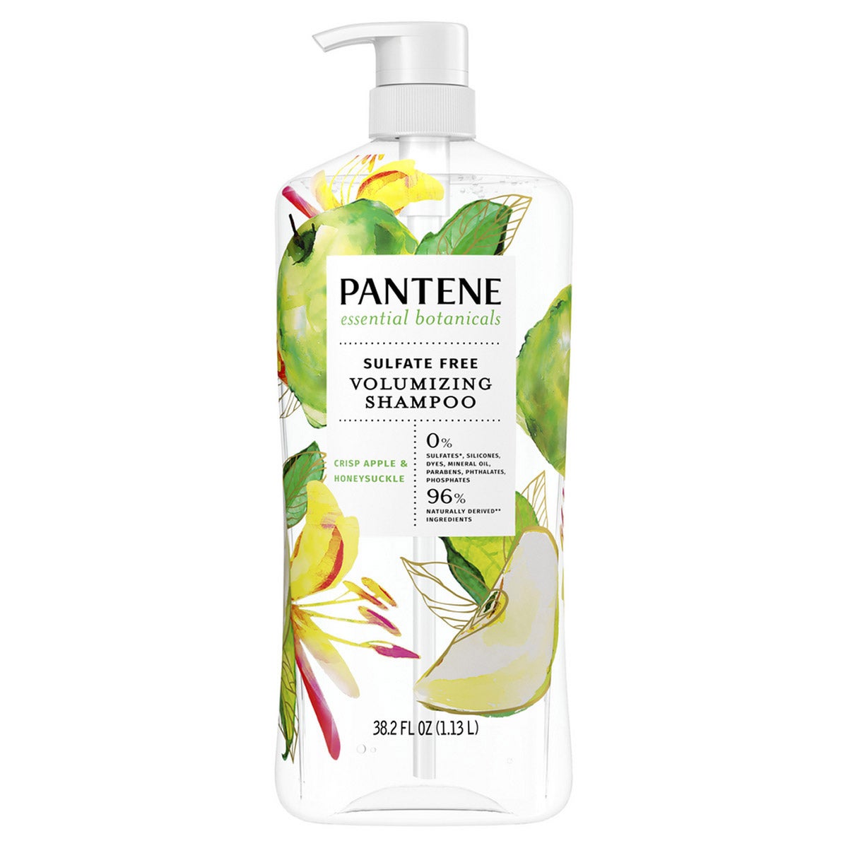 Pantene Essential Botanicals Apple & Honeysuckle Shampoo, 38.2 oz - Image 1