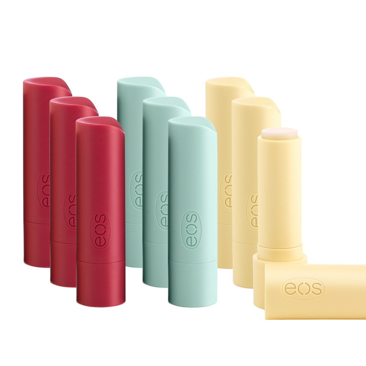 eos USDA Organic Lip Balm, Assorted Flavors, 9 Sticks - Image 1