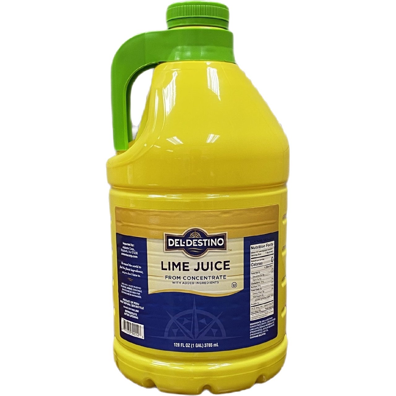 Del Destino 100% Lime Juice 1 Gallon