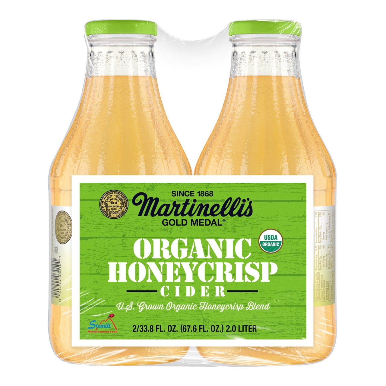 Organic Martinelli's Honeycrisp Cider, 2-Pack, 33.8 oz Each - Image 1