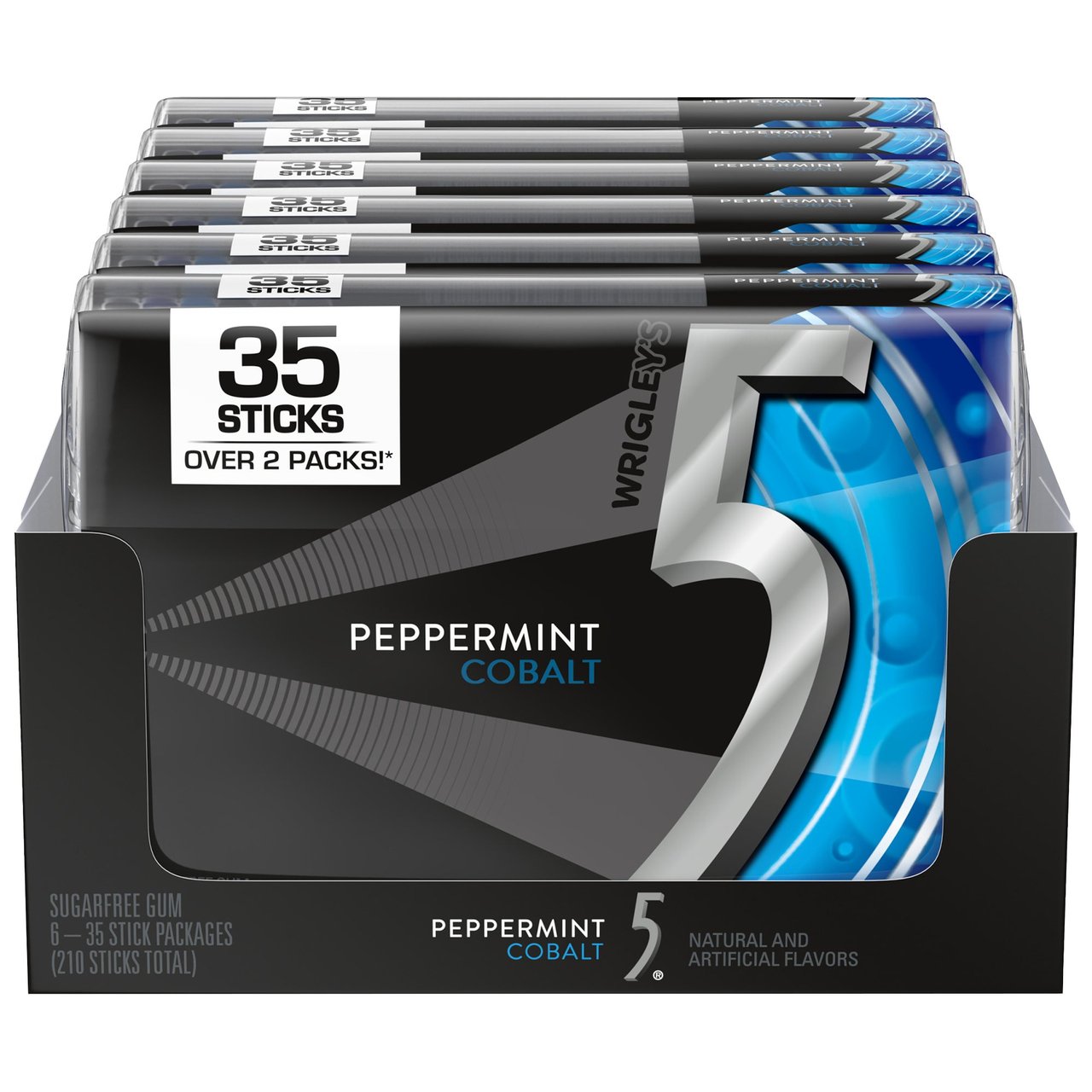 Wrigley's 5 Peppermint Cobalt Mega Pack Gum, 6 CT/35 PC - Image 1