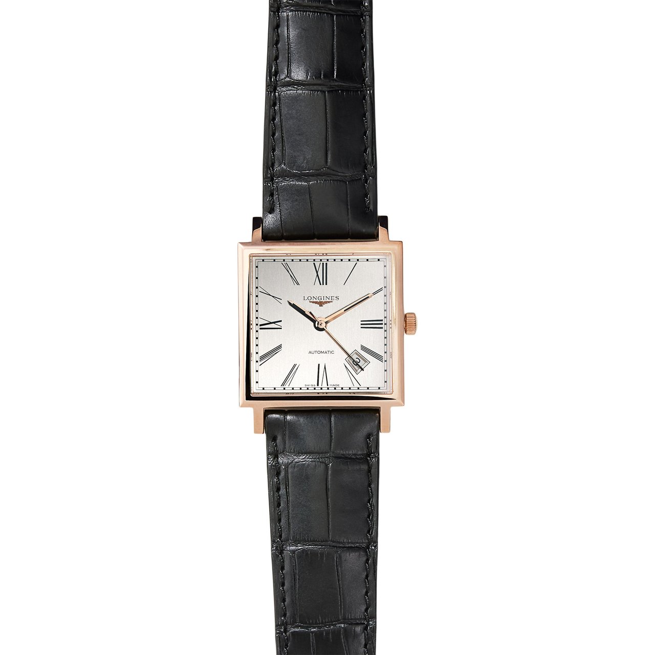 Longines Heritage Ladies Automatic Watch with Alligator Leather Strap - Image 1