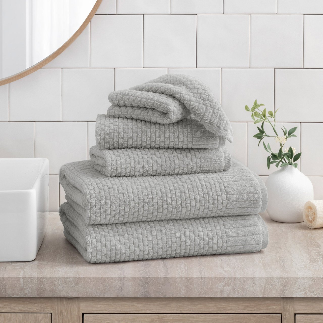 Welspun 6-Piece Towel Set, Assorted Colors - Image 1