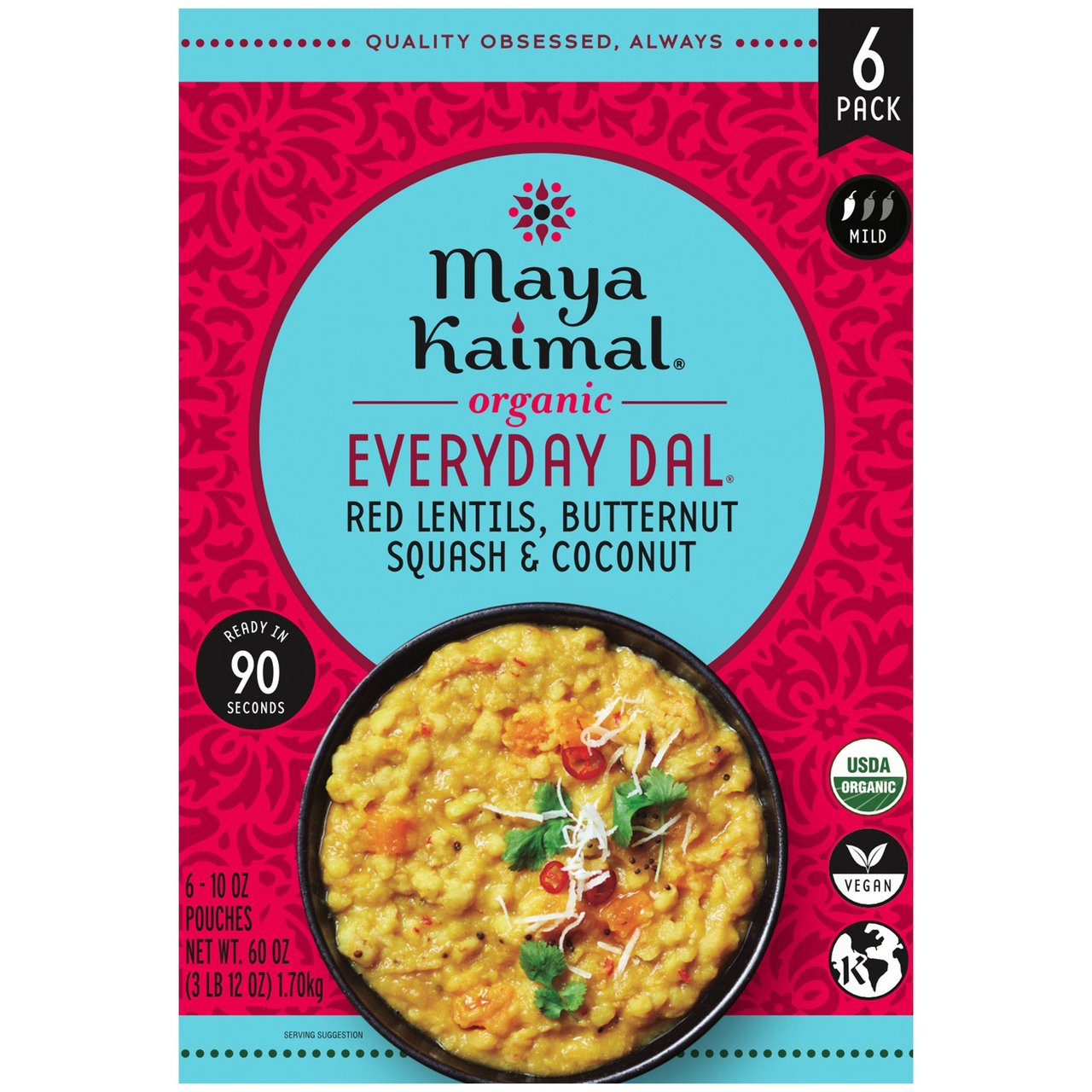 Maya Kaimal Organic Everyday Dal, 6 x 10 oz - Image 1