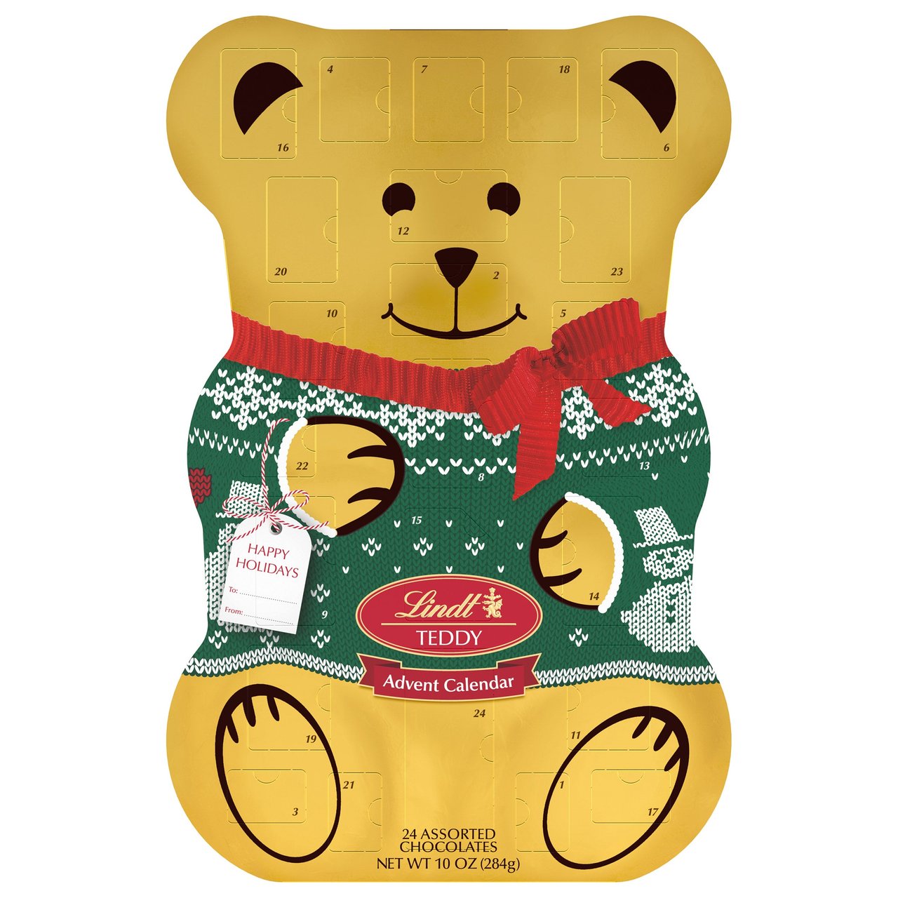 LINDT TEDDY ADVENT CALENDAR 10.2 OUNCES - Image 1