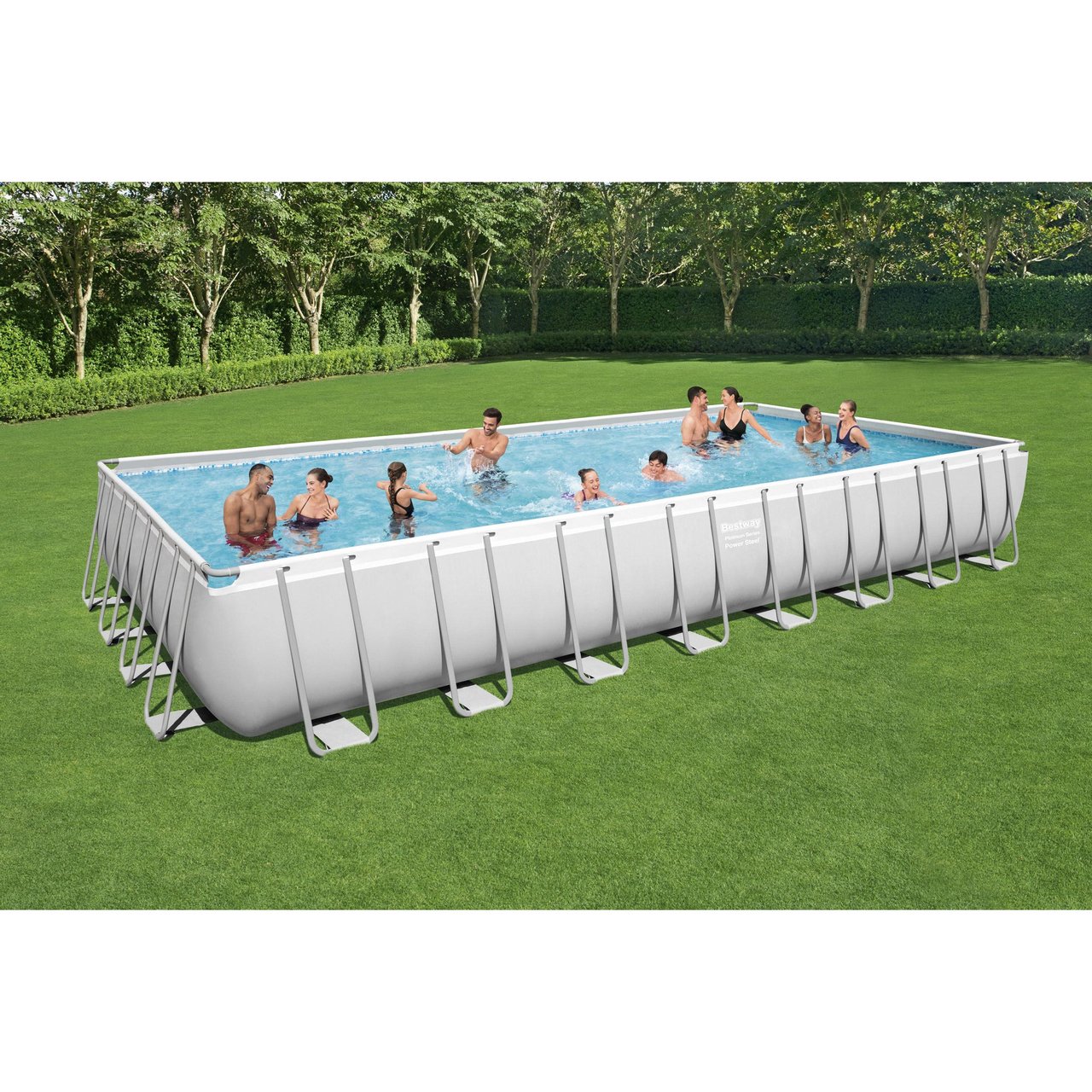 Bestway Platinum Series Power Steel Above Ground Pool Set 31'4" x 16' x 52" - Image 1