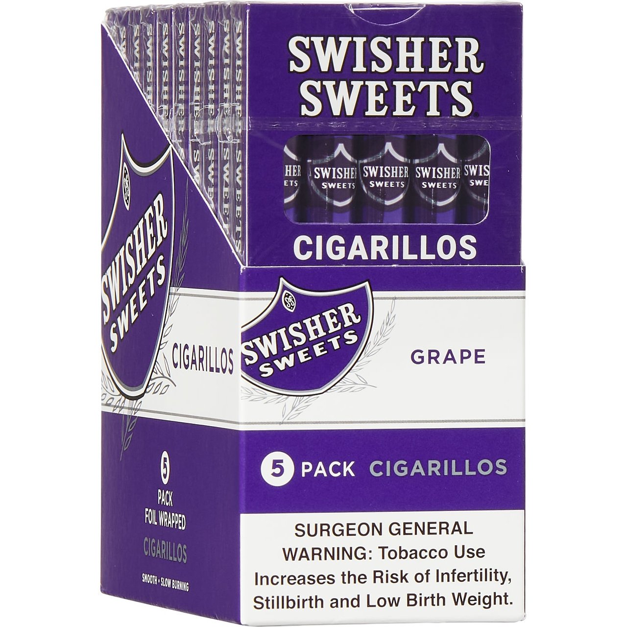 Swisher Sweets Grape Cigarillos 10/5 CT - Image 1
