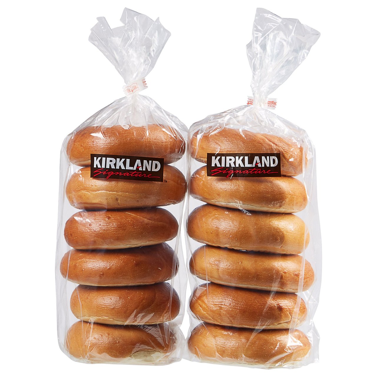 Kirkland Signature Plain Bagels - 12 Count, 48oz, Baked Daily, Choose 2 Sleeves of 6 - Image 1