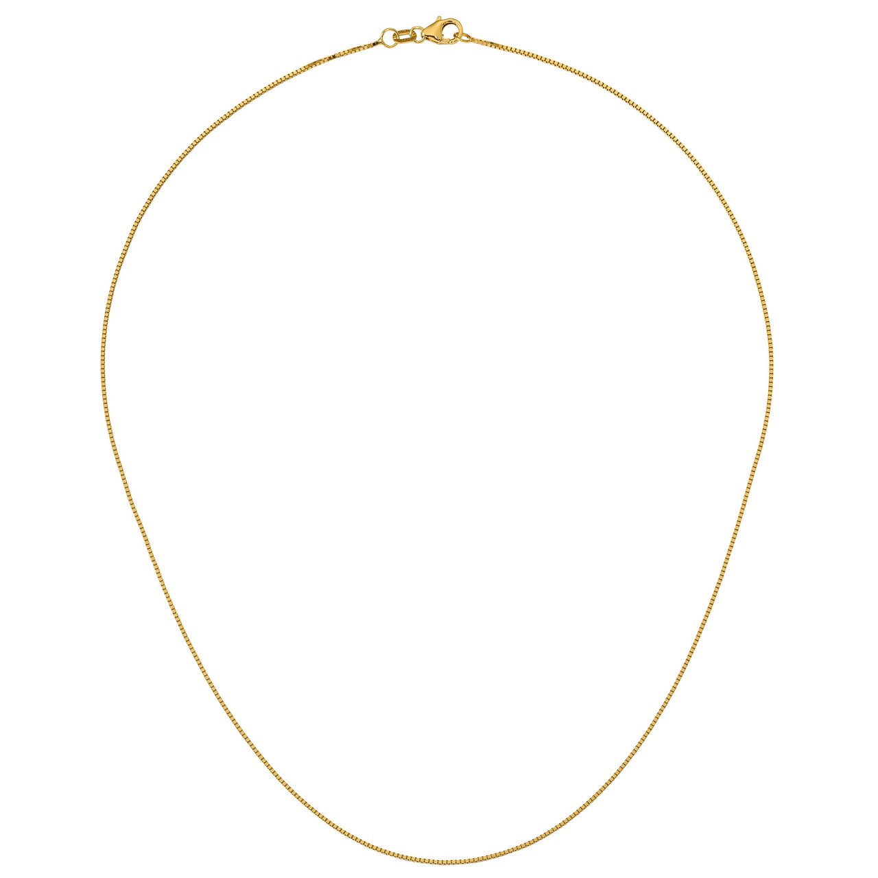 14KT Yellow Gold 18" Box Chain Made in Italy - Image 1