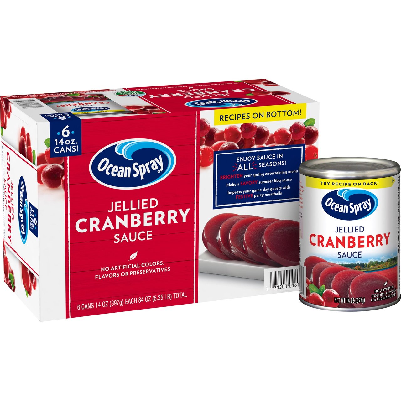Ocean Spray Cranberry Sauce 6/14 oz - Image 1