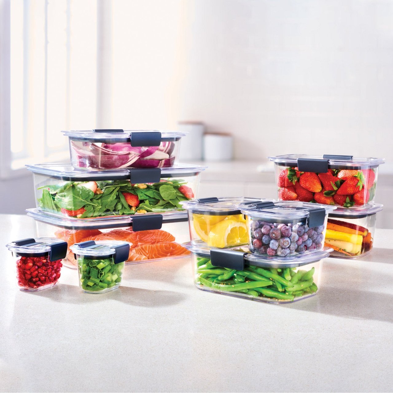 RUBBERMAID BRILLIANCE 20-PIECE FOOD STORAGE SET - Image 1