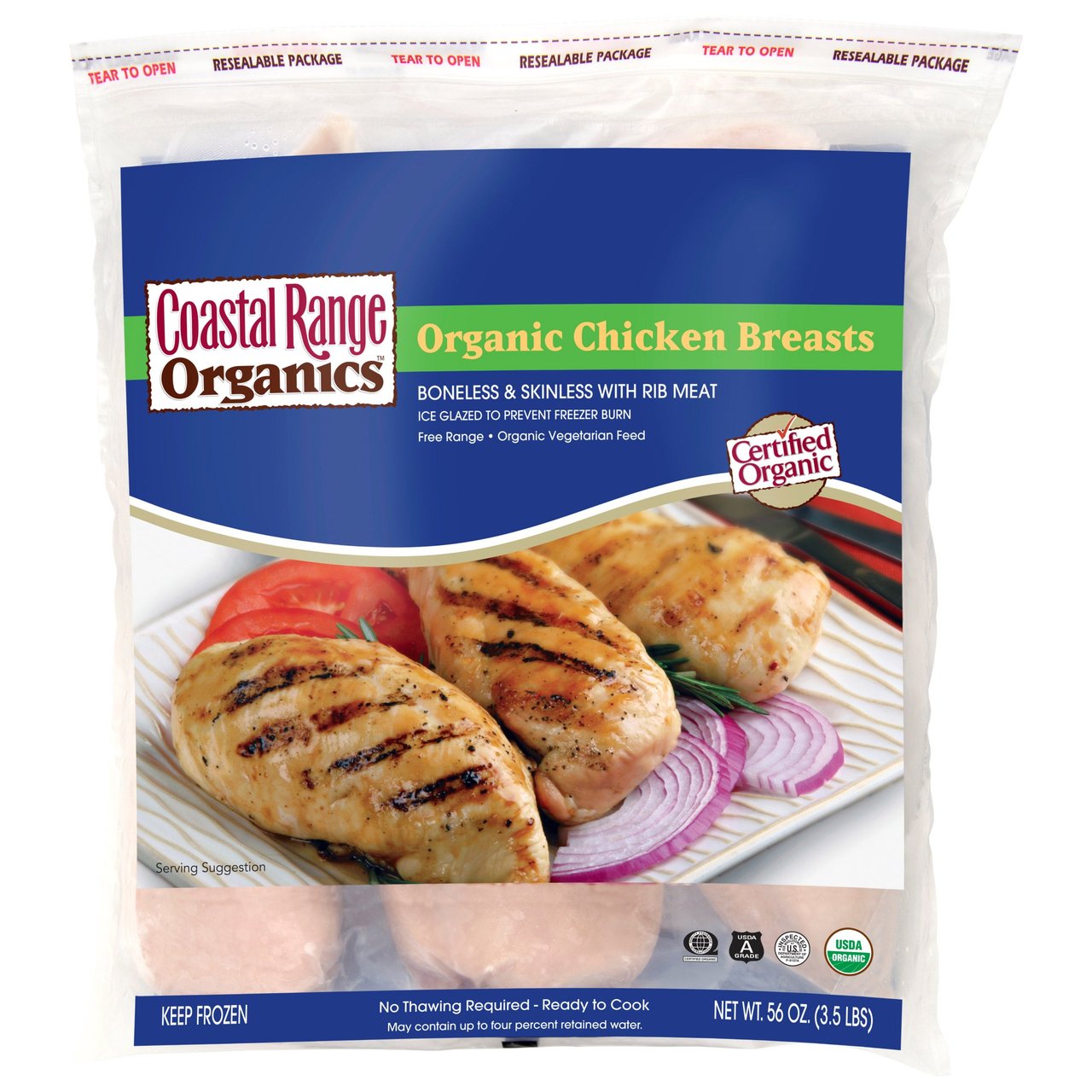 Organic Coastal Range Chicken Breast 3.5 Pounds - Image 1