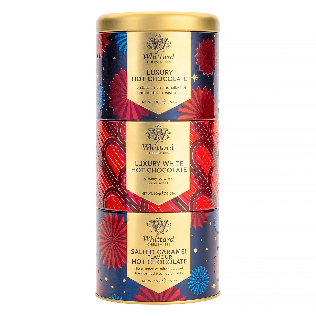Whittard Chelsea 1886 Hot Chocolate Variety 3 Pack, 3.53 oz Each