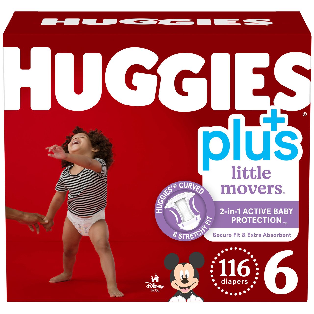 Huggies Little Movers Plus Size 6 116 CT - Image 1