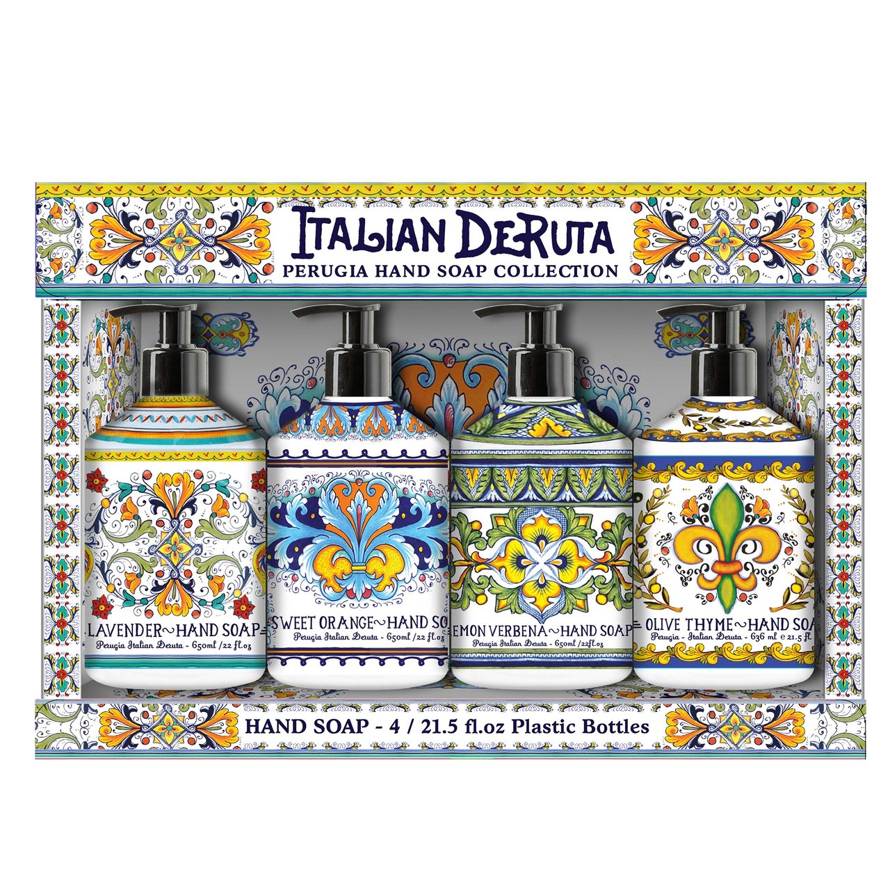 Home & Body Co. Italian Deruta Perugia Hand Soap Collection, 4 x 21.5 fl oz
