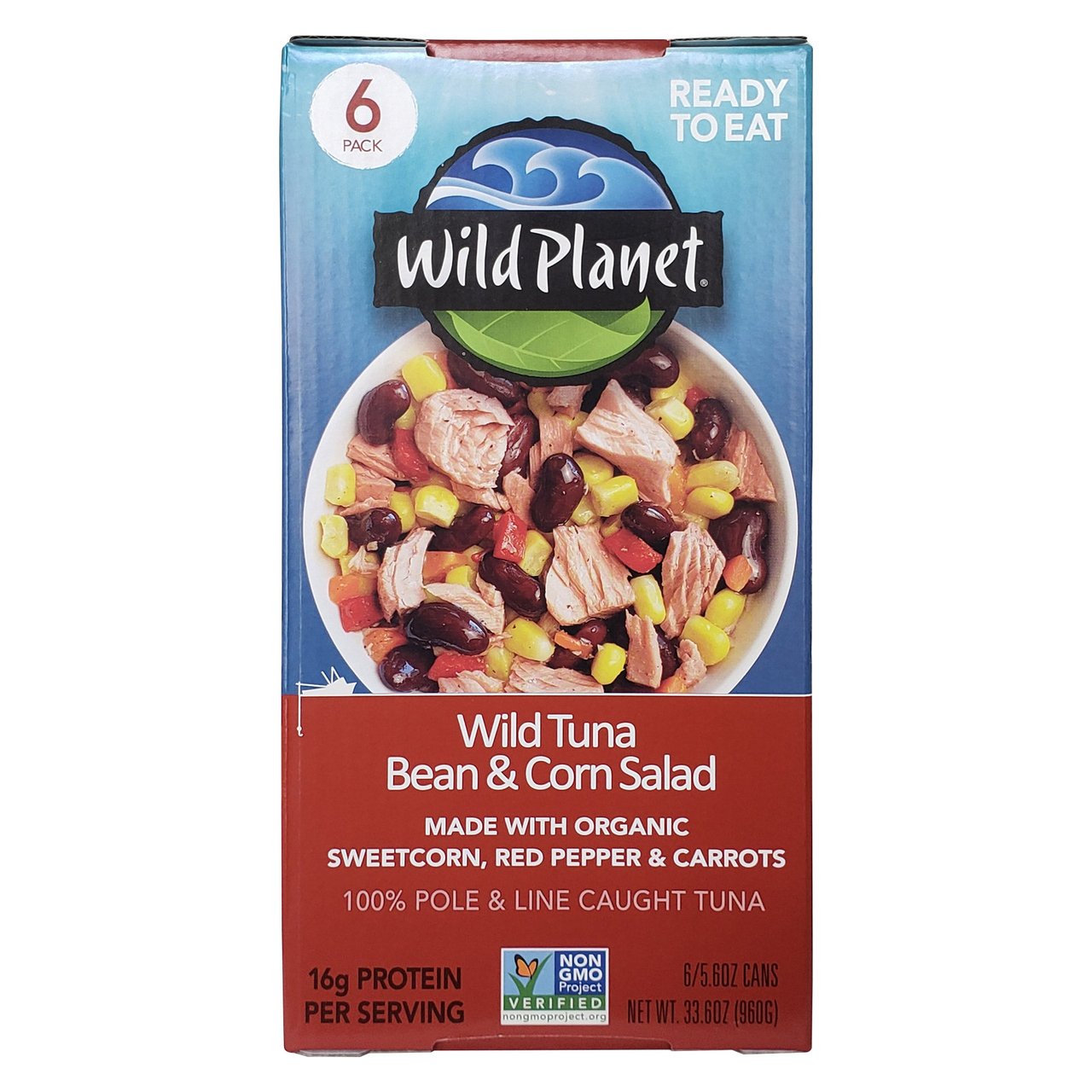 Wild Planet Tuna Bean & Corn Salad 6 Pack 5.6 Ounces Each
