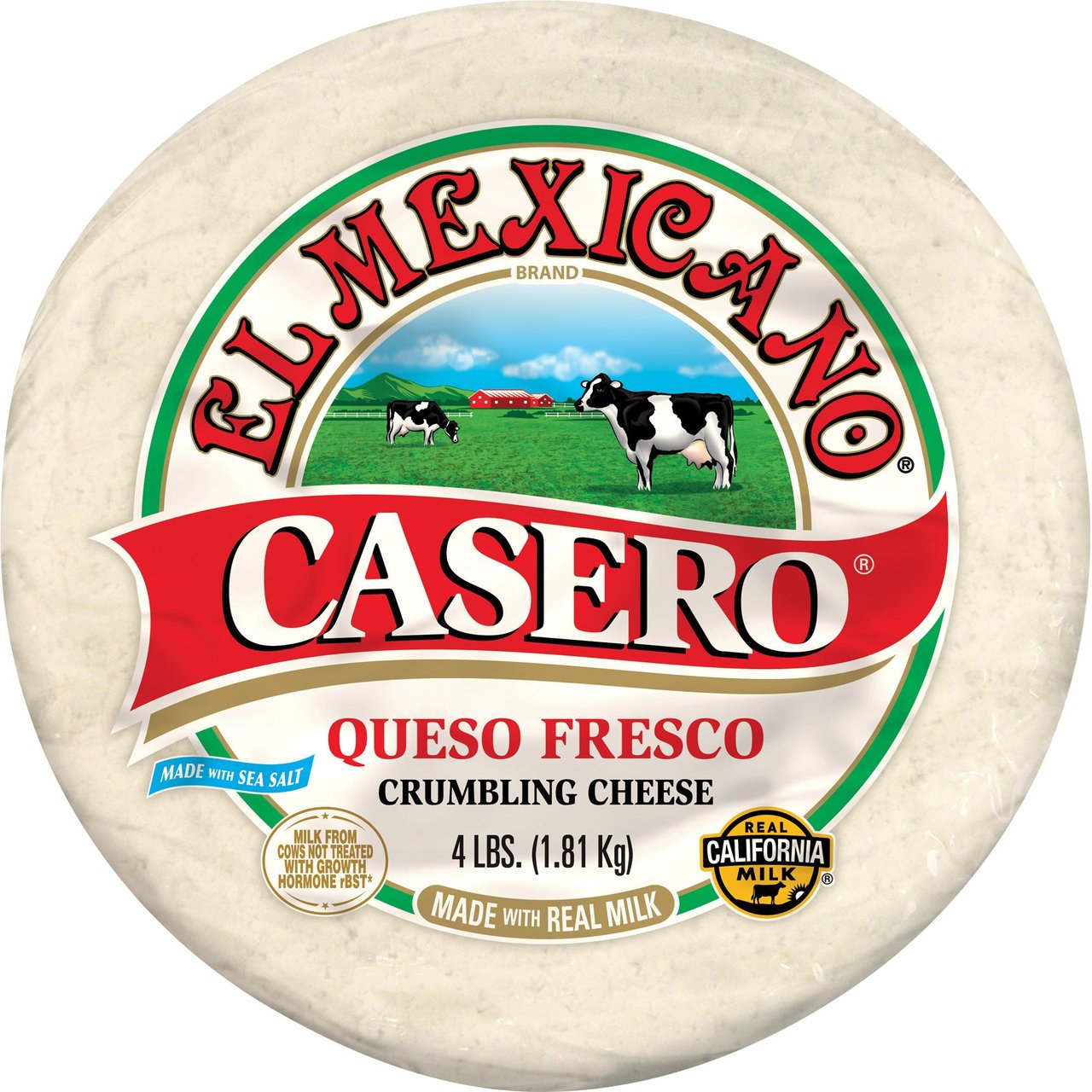 El Mexicano Queso Fresco Casero, 4 lbs - Image 1
