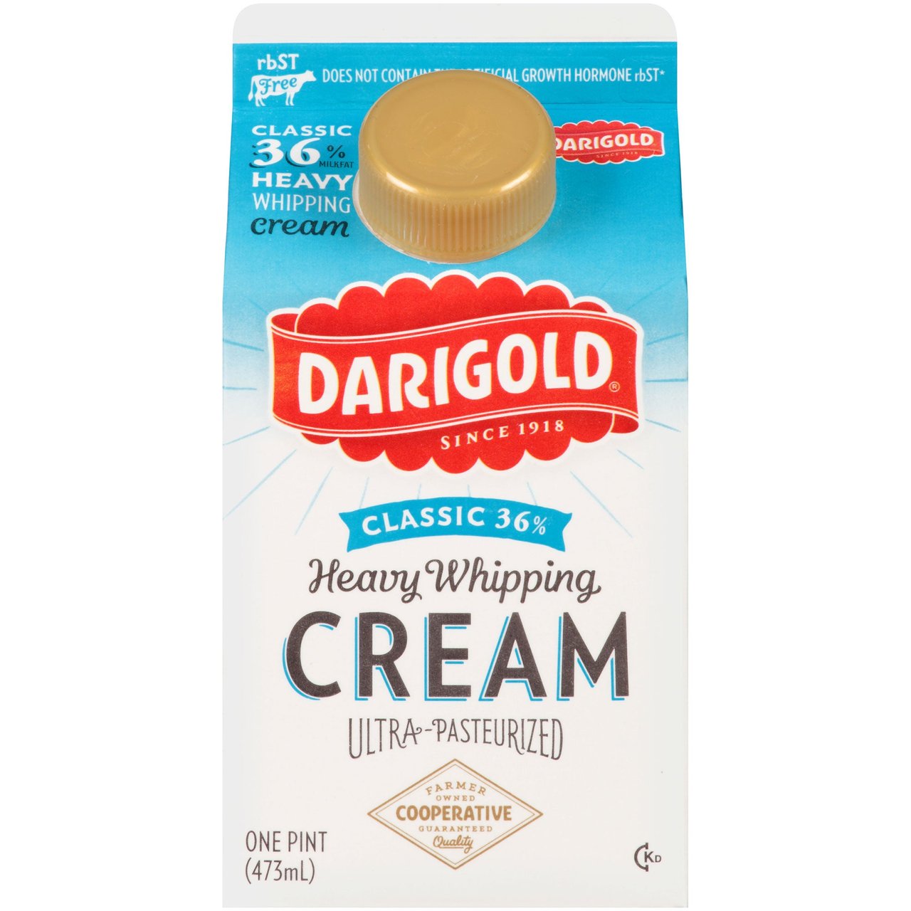 Darigold Heavy Whipping Cream, Pint, 12-Pack (Special Order) - Image 1