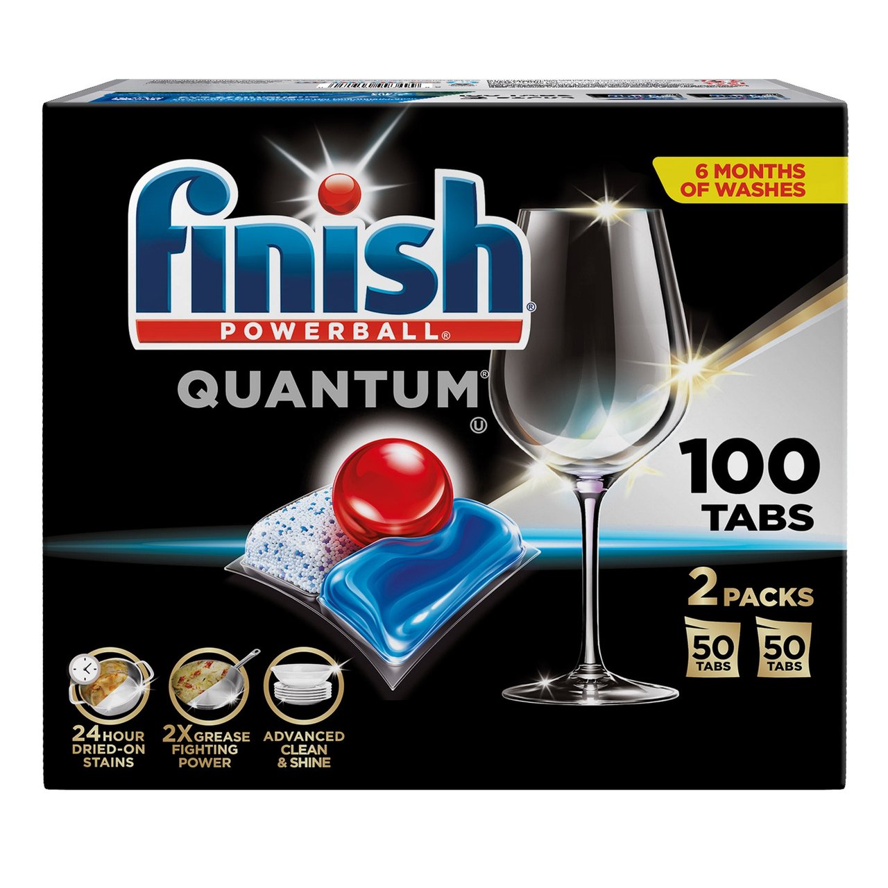 Finish Powerball Quantum Dish Tabs 100 CT