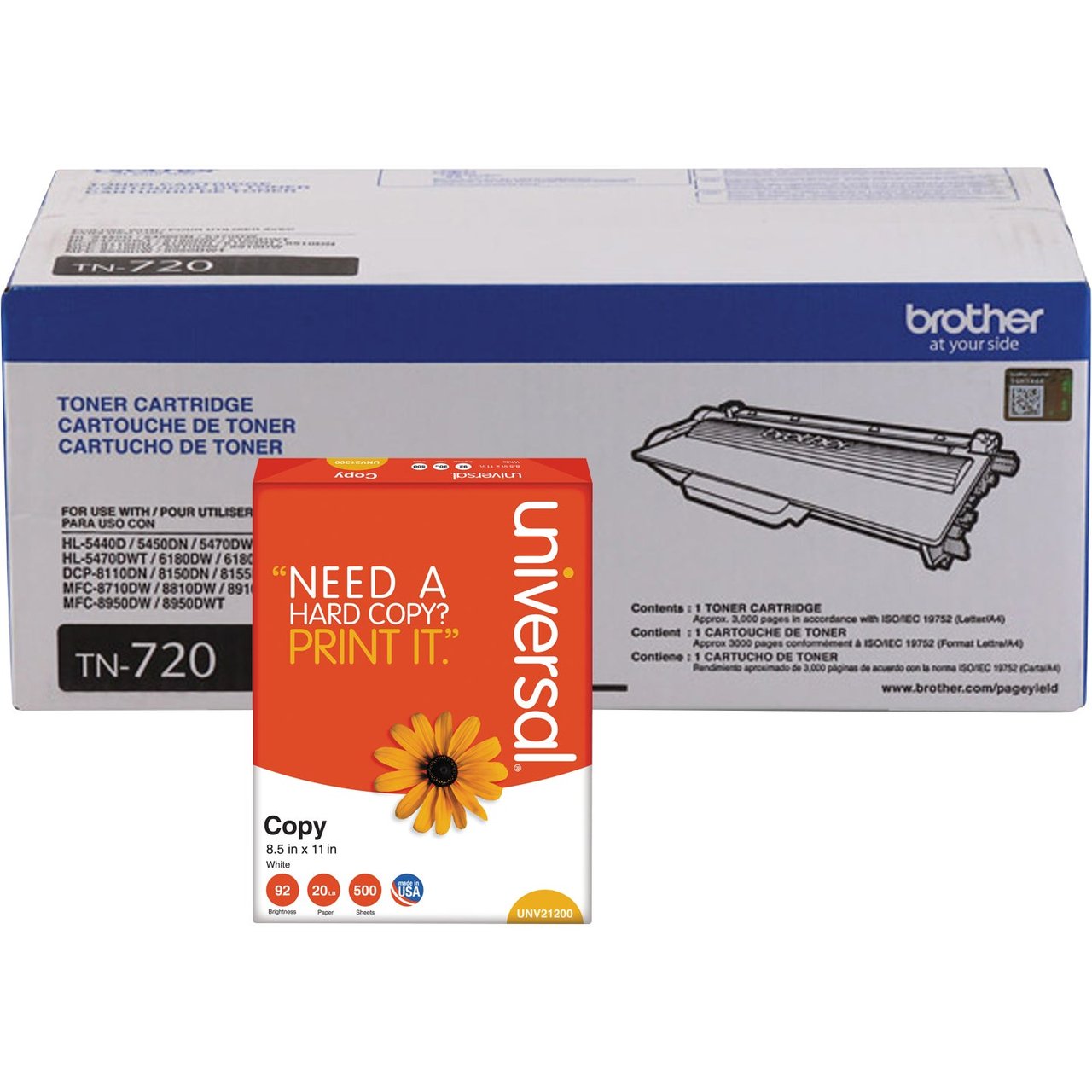 Brother Black Toner Cartridge BRTTN720KT, 2-Pack - Image 1