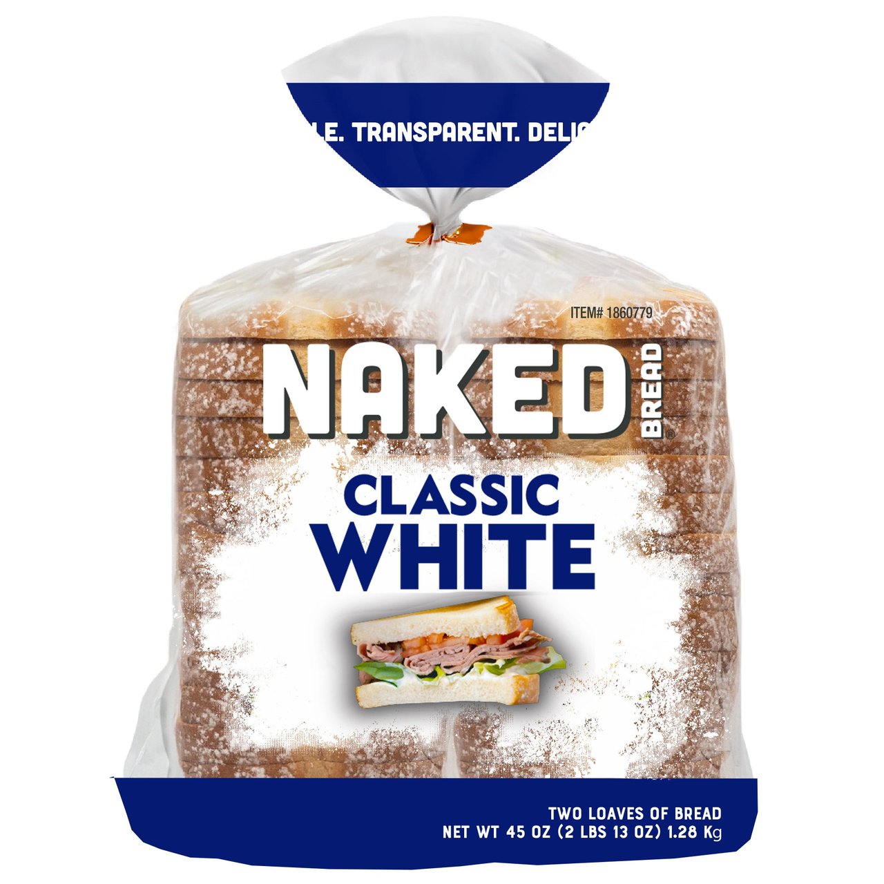 Naked White Bread, 2-Pack / 22.5 oz Each - Image 1