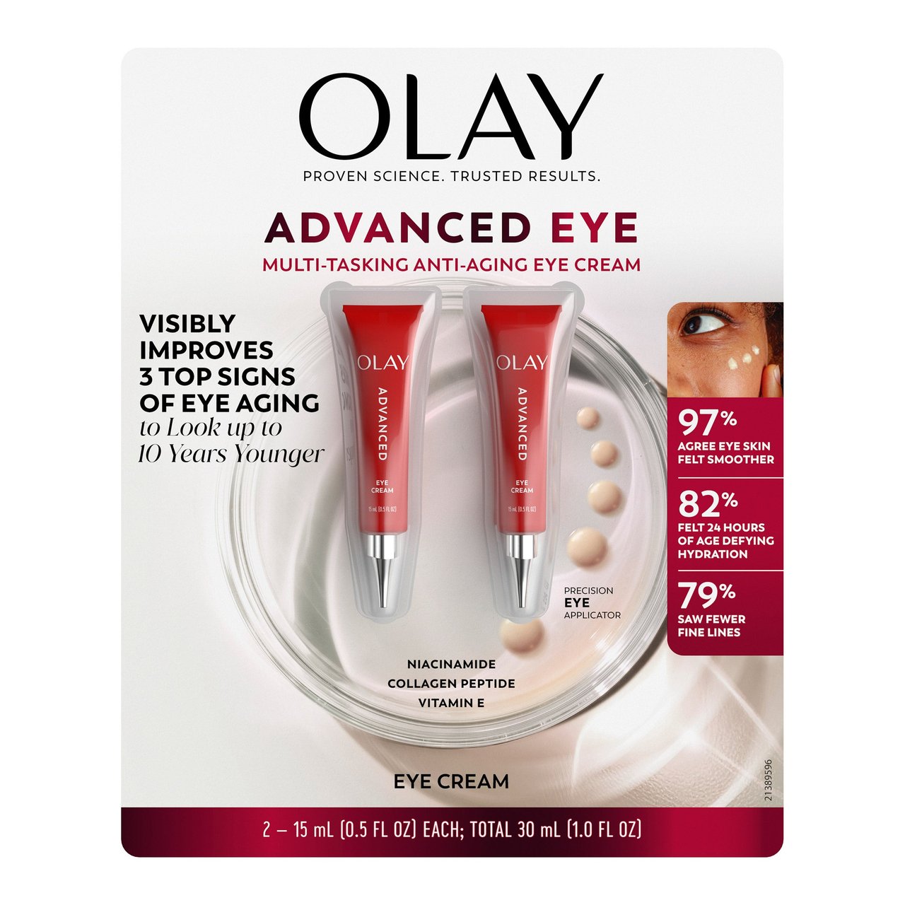Olay Advanced Eye Cream 2-Pack, 0.51 FL OZ - Image 1