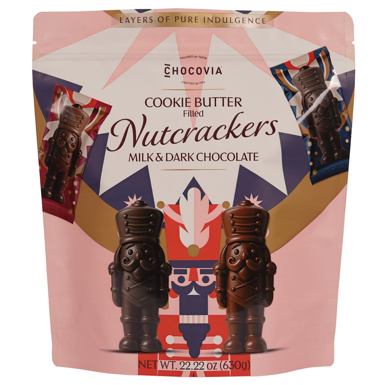 CHOCOVIA COOKIE BUTTER NUTCRACKER MILK & DARK CHOC VARIETY 22.2 OZ - Image 1