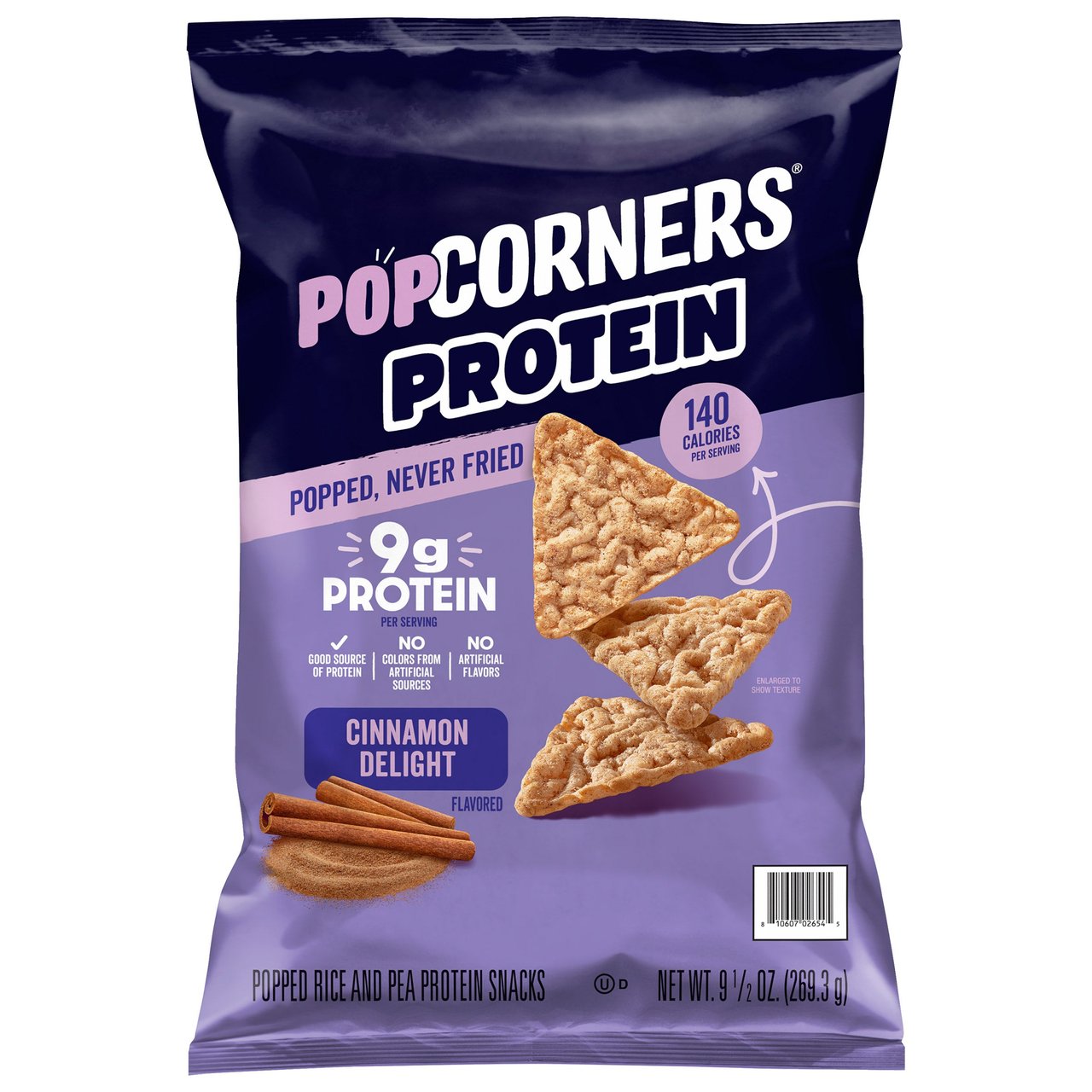 POPCORNERS PROTEIN CINNAMON DELIGHT 9.5 OZ - Image 1
