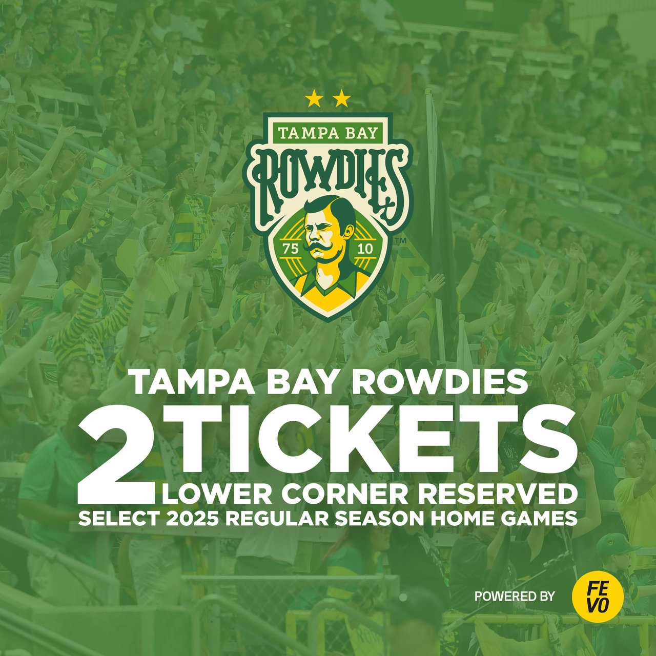 Tampa Bay Rowdies 2 Lower Corner Tickets (Non-Refundable)