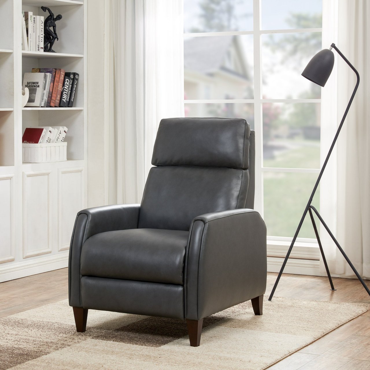 Synergy Home Decklyn Leather Pushback Recliner - Image 1
