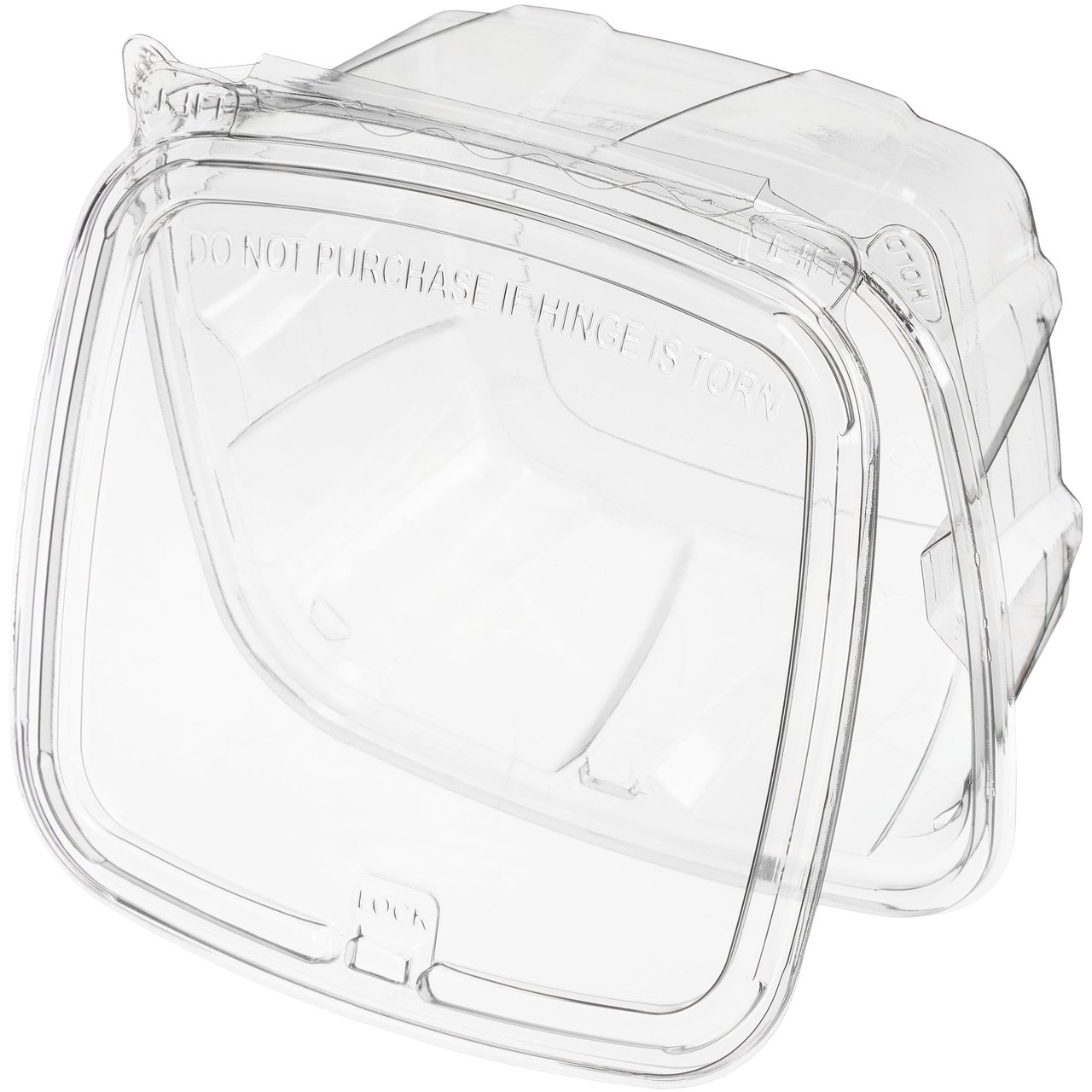 Dart ClearPac Clear Hinged Flat Lid Container, 32 oz, 200-Count