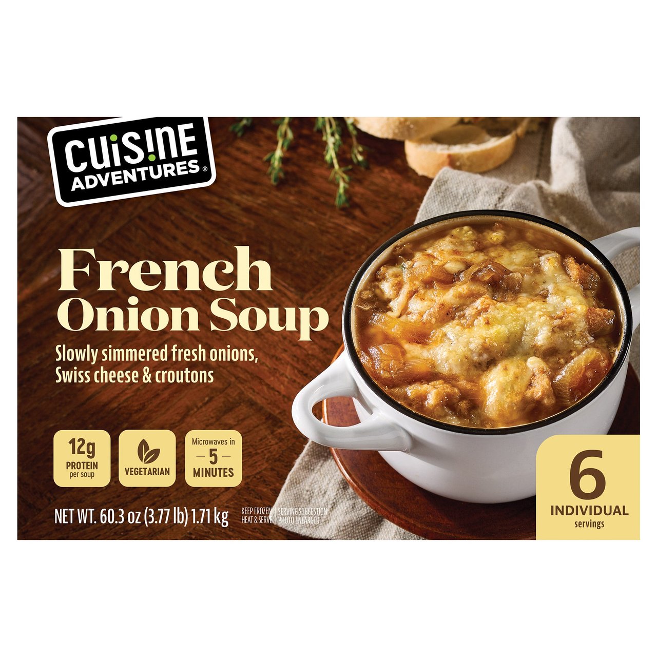 Cuisine Adventures French Onion Soup 6/10 oz - Image 1