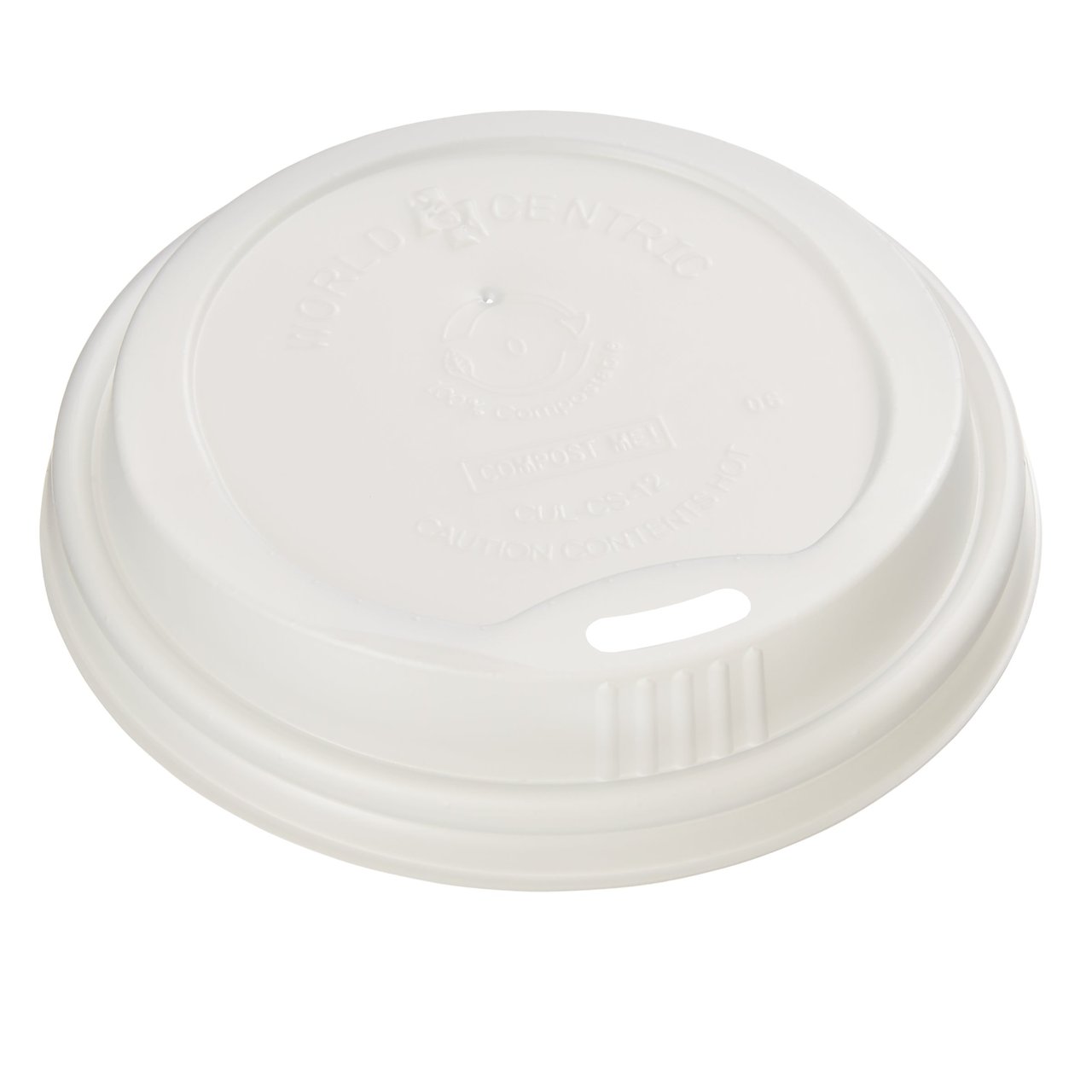 World Centric 10-20 oz Hot Cup Lid Compostable 200 CT - Image 1