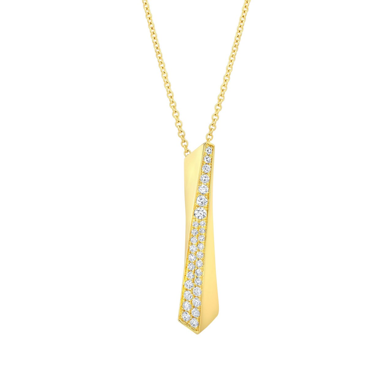 14kt Yellow Gold VS2, I Color 0.35 CTW Round Diamond Pendant - Image 1