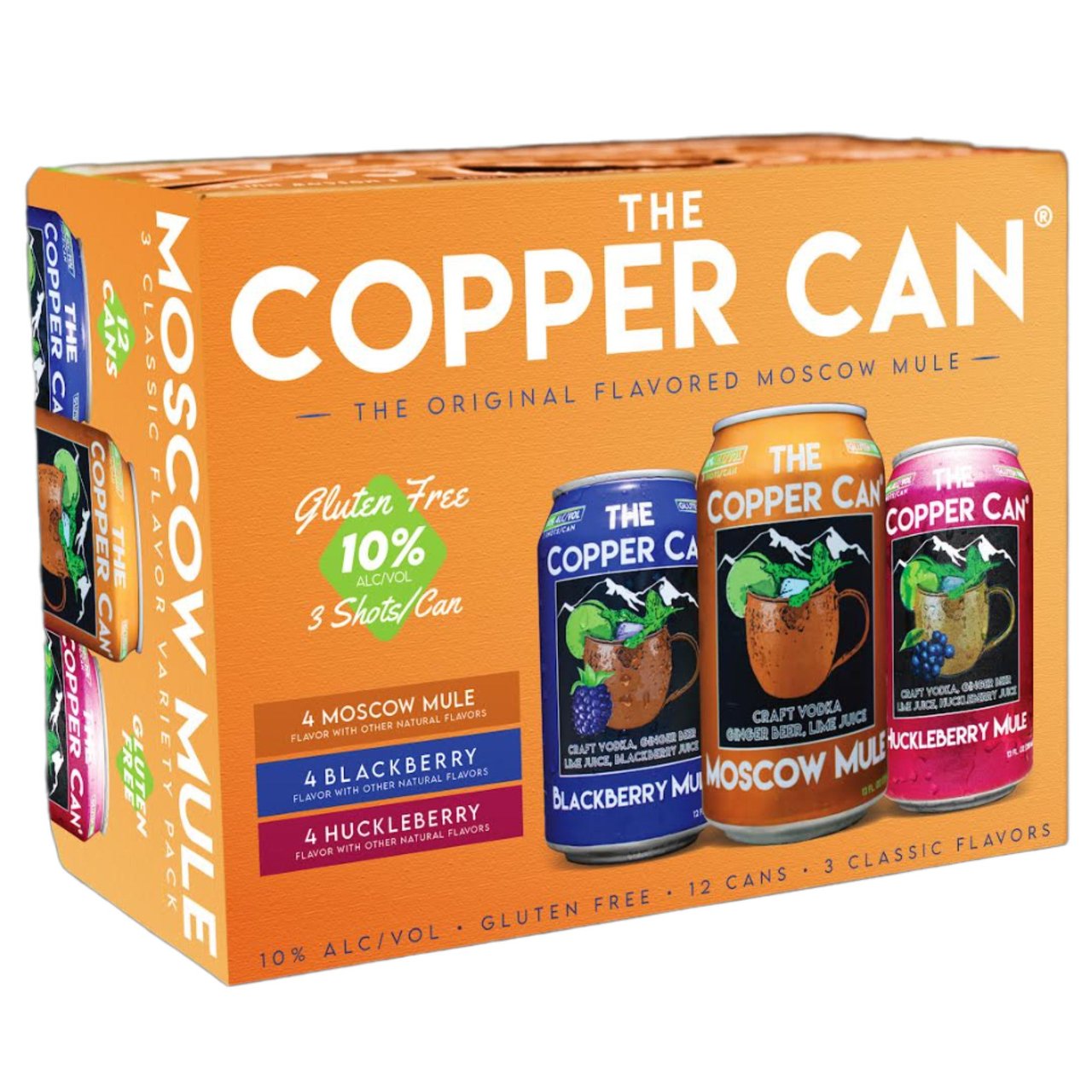 The Copper Can Moscow Mule Variety Pack, San Francisco — 12 x 12 oz Cans