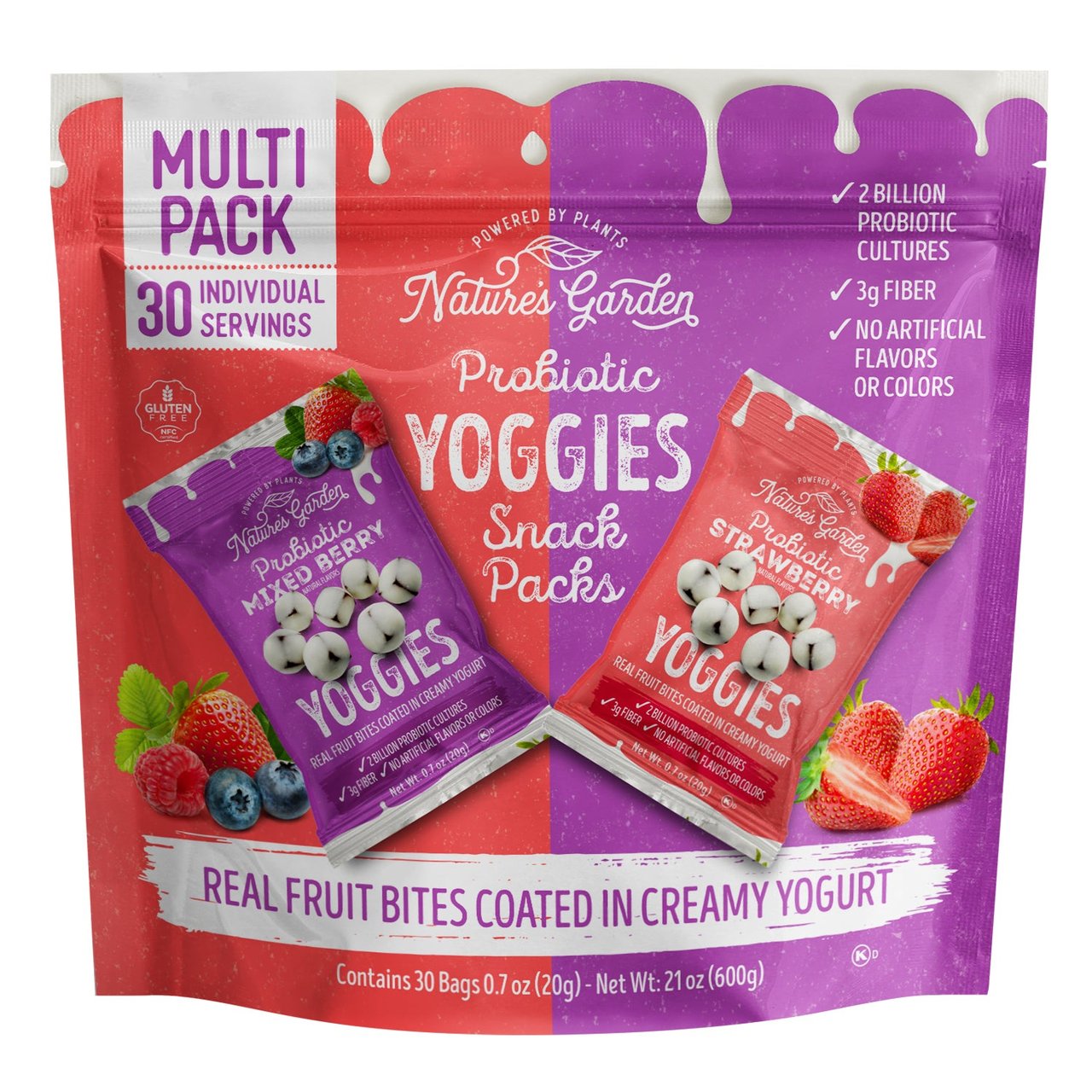 Nature's Garden Probiotic Yoggies, 30-Pack (0.7 oz Bags) - Image 1
