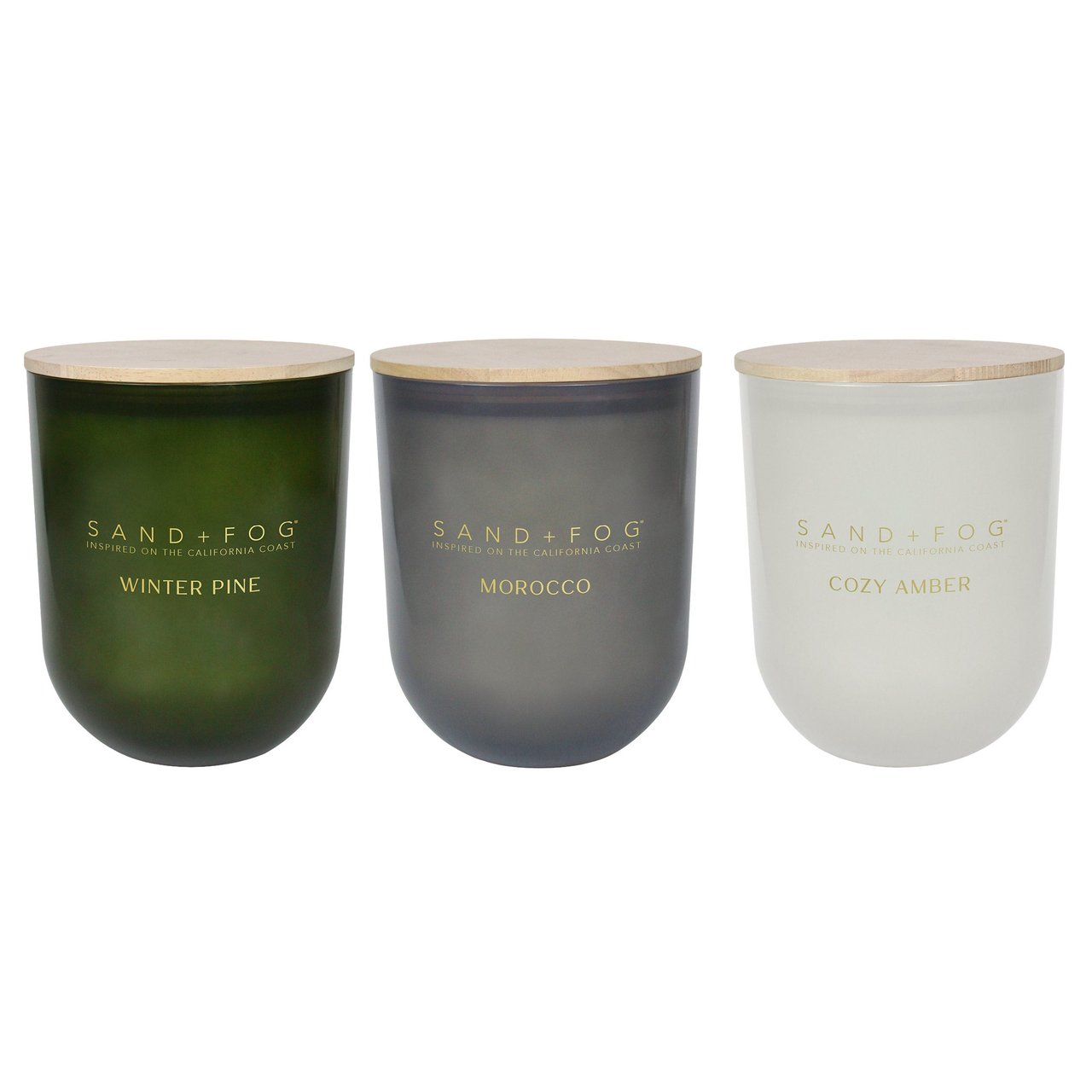 Sand + Fog 60 oz Round Candle with Wood Lid