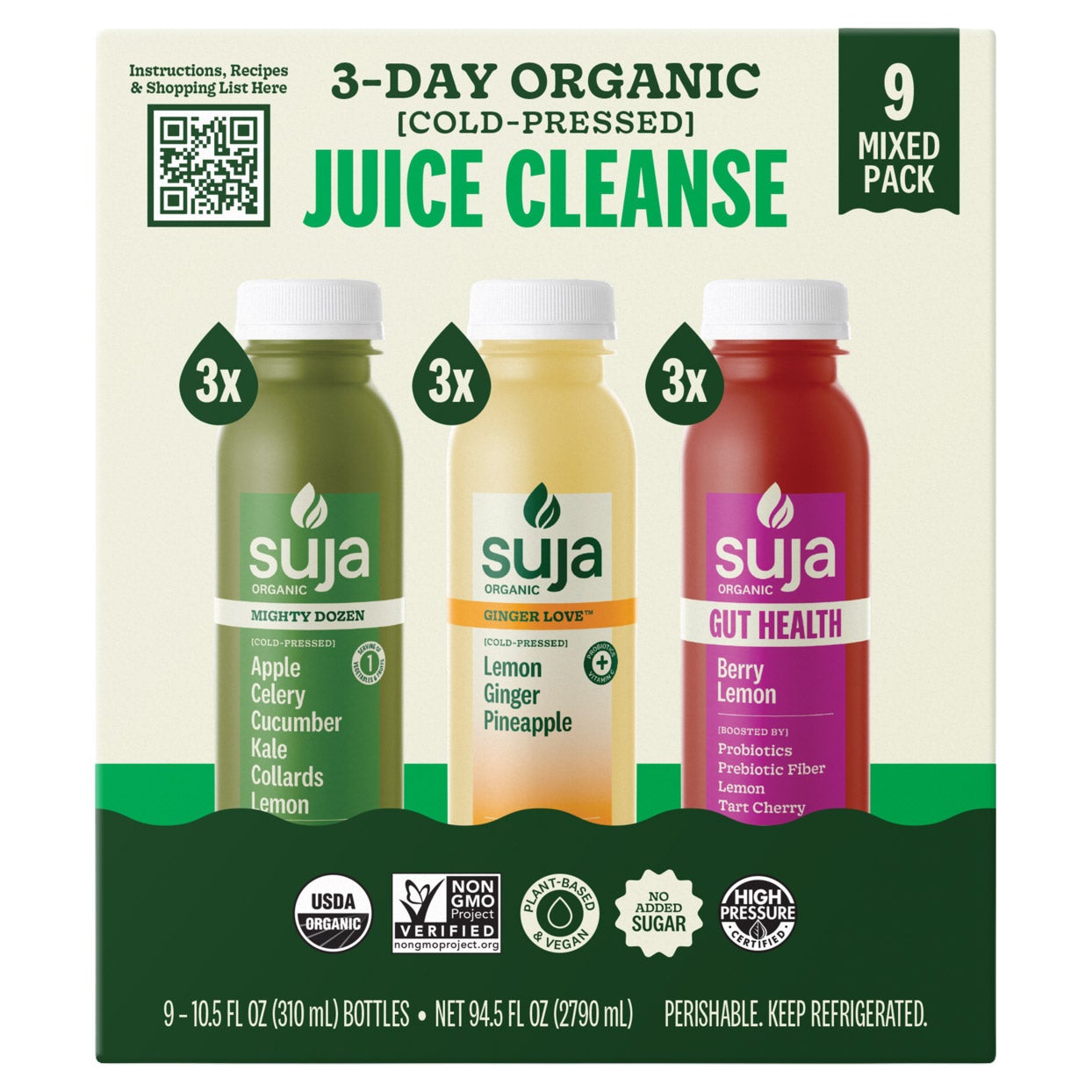 Suja Organic Cleanse Pack, 9-Count / 10.5 fl oz - Image 1