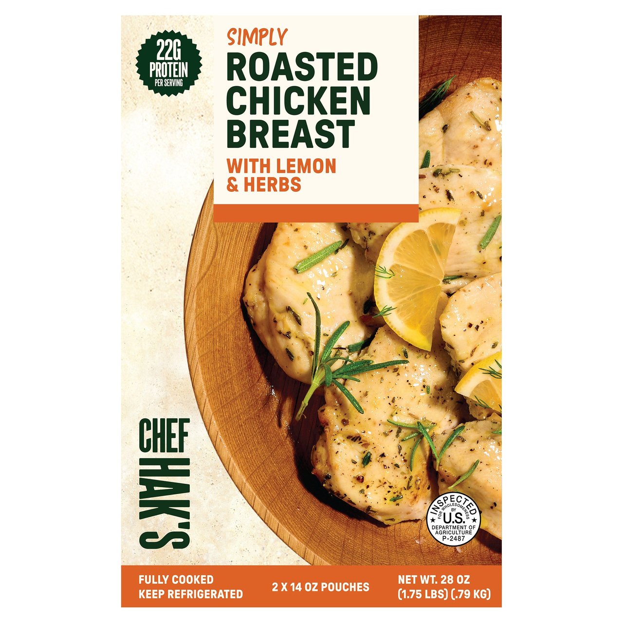Chef Hak's Roasted Chicken with Garlic Herb, 28 oz - Image 1