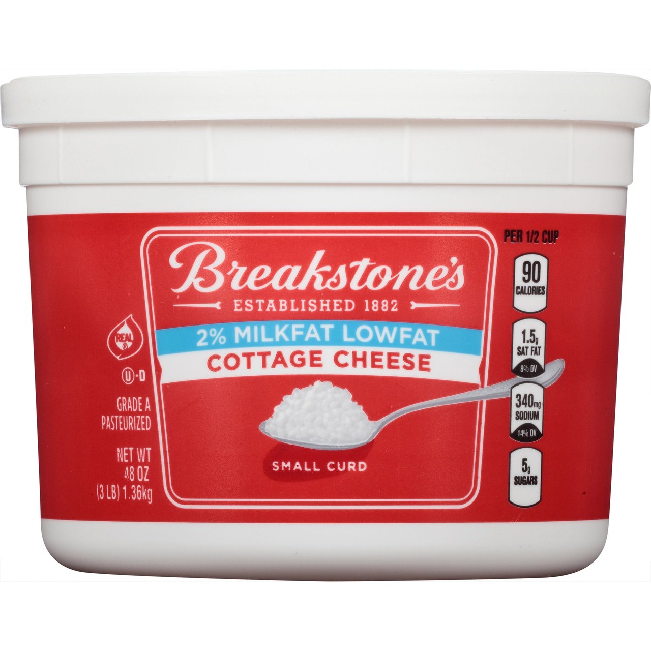 Breakstone's Lowfat Cottage Cheese 48 oz (3 lbs)