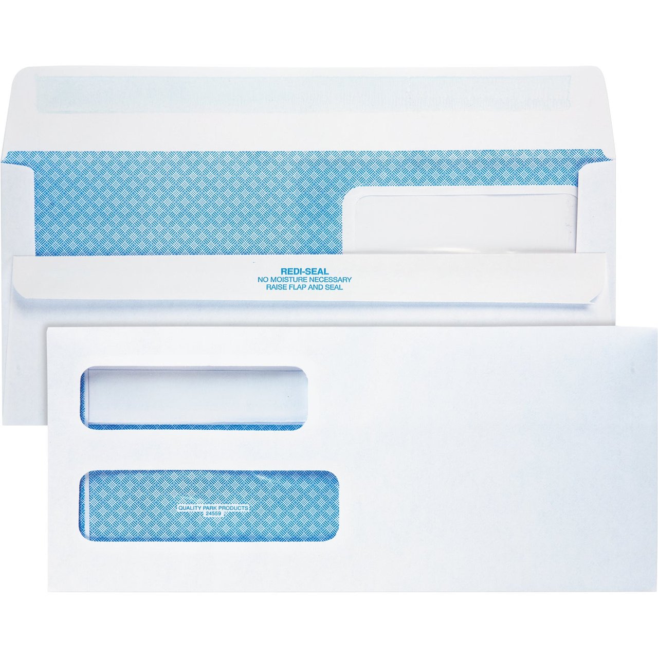 Quality Park #10 Double Window Redi-Seal Security Envelopes, 500-Count (QUA24559)