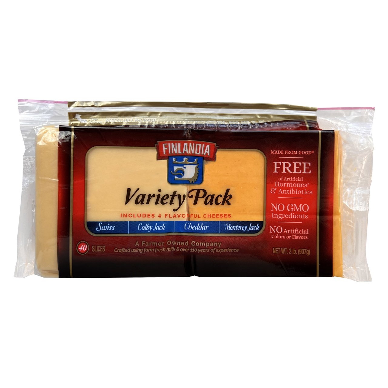 Finlandia Four Cheese Slice Pack, 40 CT / 2 lb - Image 1